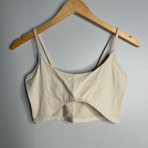 Lounge Apparel Women's Ivory Lightweight Scoop Front Sports Bra size‎ M - Picture 1 of 4